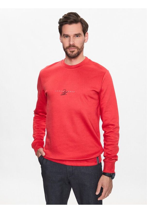 Jack & Jones - Jack&Jones Bluza Joshua 12228301 Czerwony Standard Fit. Kolor: czerwony. Materiał: bawełna