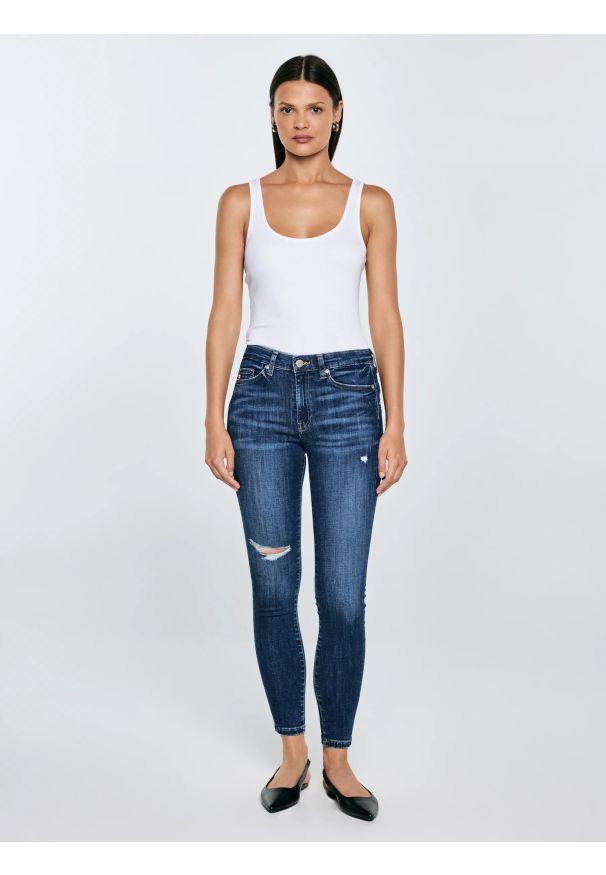 Big-Star - Jeansy damskie push up z wysokim stanem niebieskie Melinda High Waist 521. Stan: podwyższony. Kolor: niebieski. Styl: retro, elegancki, vintage