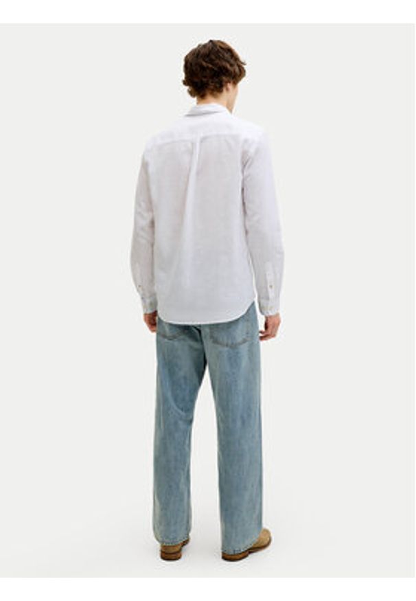 Jack & Jones Koszula Summer 12289174 Biały Regular Fit. Kolor: biały. Materiał: bawełna