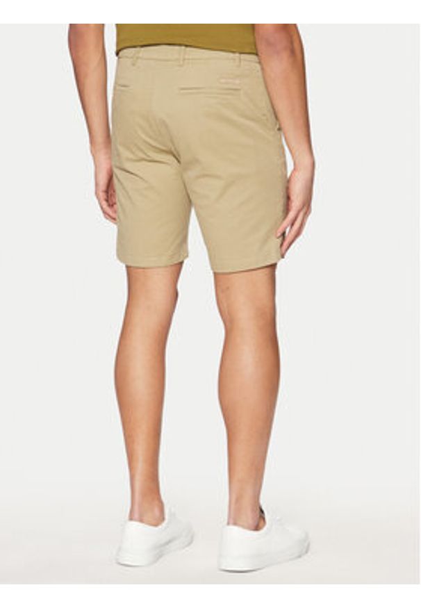 Calvin Klein Szorty materiałowe Modern Twill K10K114063 Beżowy Slim Fit. Kolor: beżowy. Materiał: bawełna