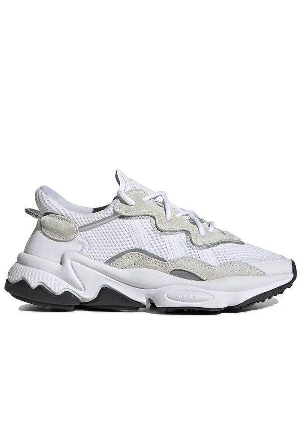 Adidas - Buty adidas Originals Ozweego EE7773 - białe. Okazja: na co dzień. Kolor: biały. Materiał: skóra, zamsz, guma. Szerokość cholewki: normalna. Sezon: lato