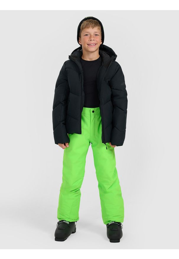 4f - 4F Spodnie narciarskie membrana 5000 chłopięce - zielone 134 (8-9 lat). Kolor: zielony. Materiał: materiał, poliester. Wzór: gładki. Sezon: lato. Sport: narciarstwo