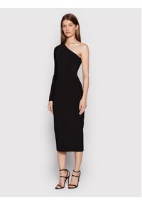 Victoria Victoria Beckham Sukienka koktajlowa One Shoulder 1222KDR003593A Czarny Slim Fit. Kolor: czarny. Materiał: wiskoza. Styl: wizytowy #5