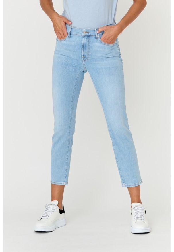 7 FOR ALL MANKIND Jasne jeansy damskie Wind Catcher. Kolor: niebieski