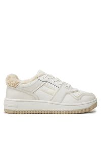 Tommy Jeans Sneakersy Retro Basket EN0EN02593 Écru. Materiał: skóra