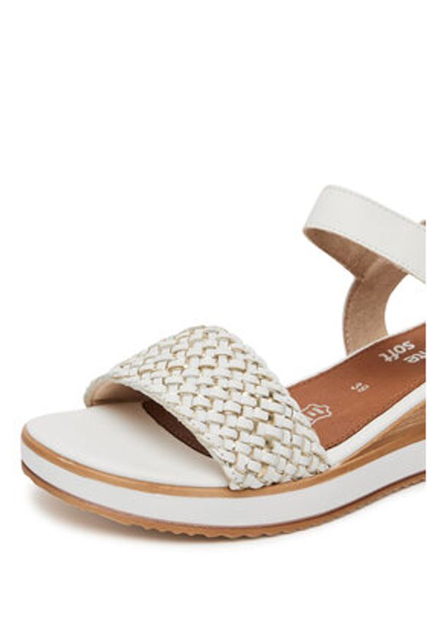 Remonte Sandały D6465-80 Biały. Kolor: biały. Materiał: skóra