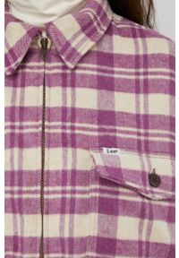 Lee - LEE 90S WORKWEAR OVERSHIRT DAMSKA KOSZULA DARK PLUM L46VAU33 112321189