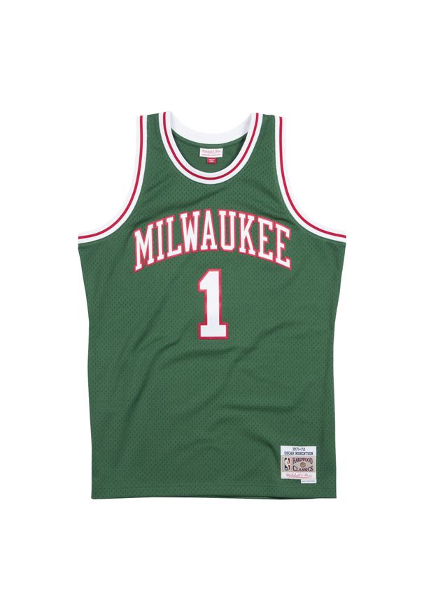Mitchell & Ness - Koszulka Nba Milwaukee Bucks Oscar Robertson. Kolor: zielony. Sport: koszykówka