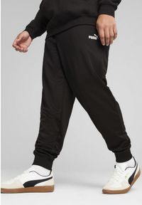 Puma - Męskie spodnie poliestrowe Essentials z logo No. 1 PUMA Black. Kolor: czarny. Materiał: poliester. Wzór: nadruk