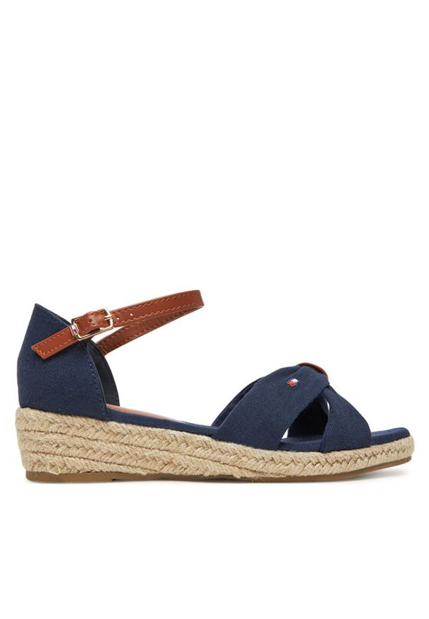 TOMMY HILFIGER - Tommy Hilfiger Espadryle T3A7-33801-0048 S Granatowy. Kolor: niebieski. Materiał: materiał