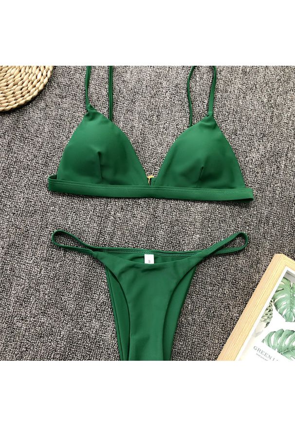 Intica - Bikini minimalistyczne plażowe z wysokiej jakości materiałów Jolene. Kolor: czarny. Materiał: materiał