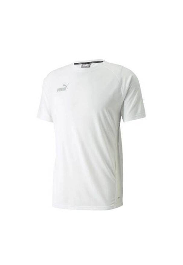 Puma męski t -shirt biały 2xl - komfort i styl. Kolor: biały, wielokolorowy