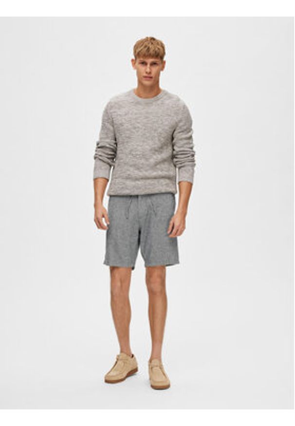 Selected Homme Szorty materiałowe Slhregular-Brody 16087638 Szary Regular Fit. Kolor: szary. Materiał: bawełna