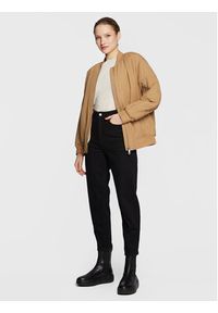 Calvin Klein Sweter Extra Fine K20K204139 Beżowy Slim Fit. Kolor: beżowy. Materiał: wełna #3