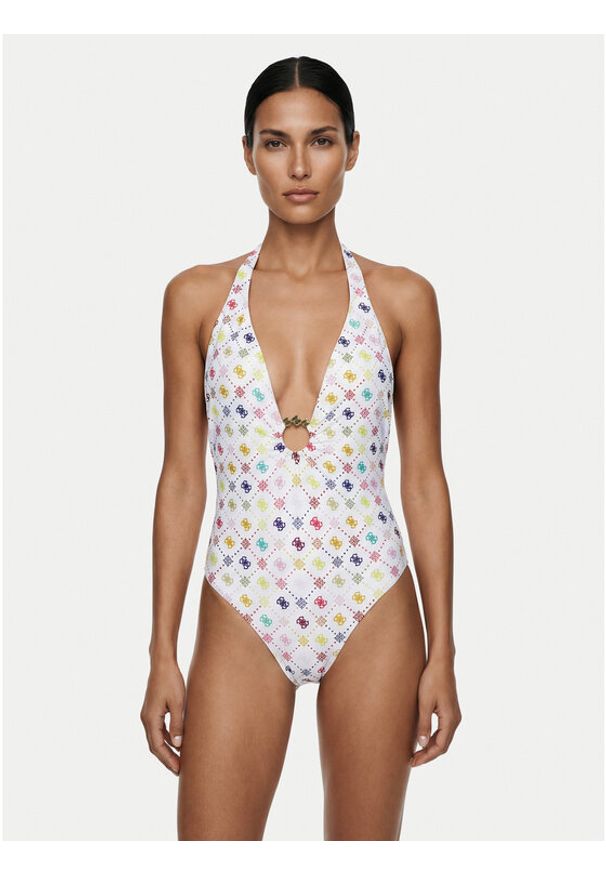 Guess Strój kąpielowy E6GJ39 MC04R Biały. Kolor: biały. Materiał: syntetyk
