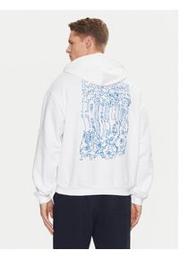 Lacoste Bluza SH6533 Biały Loose Fit. Kolor: biały. Materiał: bawełna #4