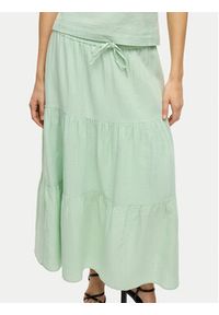 Vila Spódnica maxi Lania 14105428 Zielony Regular Fit. Kolor: zielony. Materiał: bawełna #3