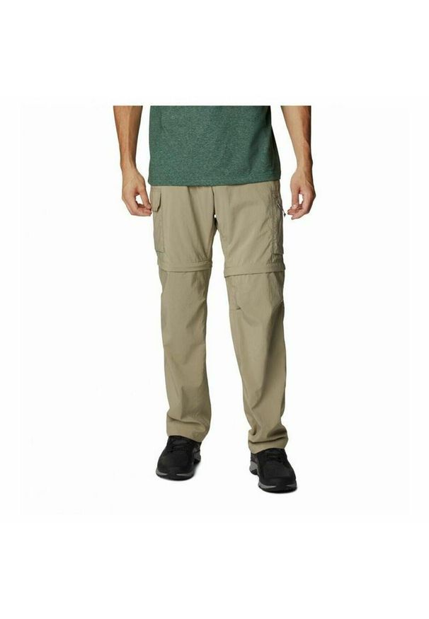 columbia - Długie Spodnie Dresowe Góra Columbia Silver Ridge Utility Convertible Brązowy. Kolor: wielokolorowy, beżowy, brązowy. Materiał: dresówka. Długość: długie. Sezon: lato. Sport: turystyka piesza