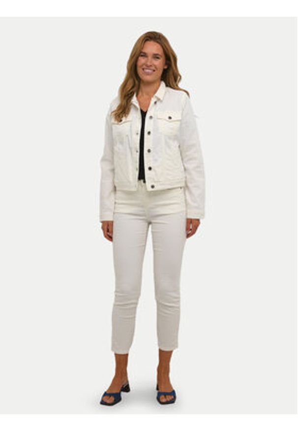 Kaffe Kurtka jeansowa Zelina 10506287 Écru Regular Fit. Materiał: bawełna, jeans