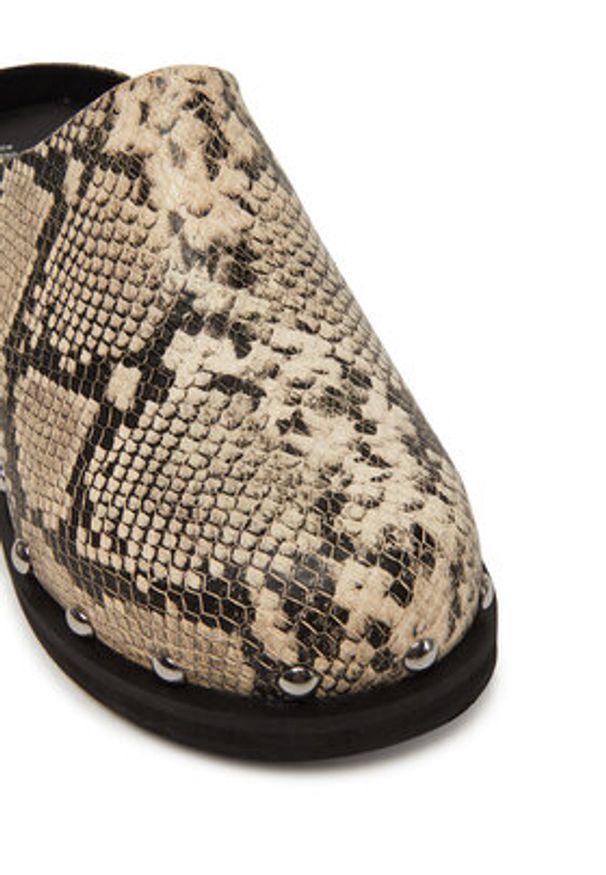 Bronx Klapki L-Ayla 66576-E Beżowy. Kolor: beżowy. Materiał: skóra