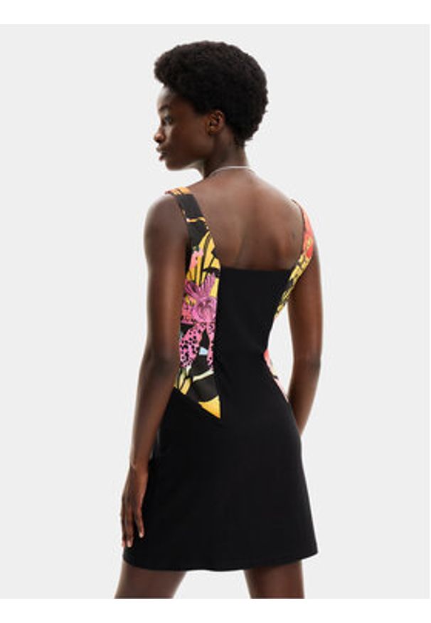 Desigual Sukienka letnia MONSIEUR CHRISTIAN LACROIX Marbella 24SWVW75 Czarny Slim Fit. Kolor: czarny. Materiał: wiskoza. Sezon: lato