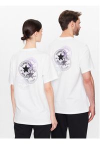 Converse T-Shirt Unisex Go-To All Star Patch 10025072-A02 Biały Regular Fit. Kolor: biały. Materiał: bawełna