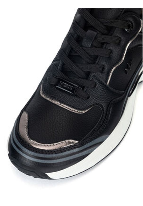 MEXX Sneakersy MI001009443W Czarny. Kolor: czarny. Materiał: skóra