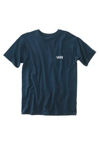 Koszulka sportowa męska Vans Left Chest Logo. Kolor: niebieski. Długość rękawa: krótki rękaw. Długość: krótkie