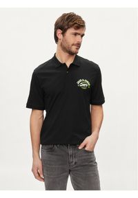 Jack & Jones - Jack&Jones Polo Logo 12246692 Czarny Standard Fit. Typ kołnierza: polo. Kolor: czarny. Materiał: bawełna #1