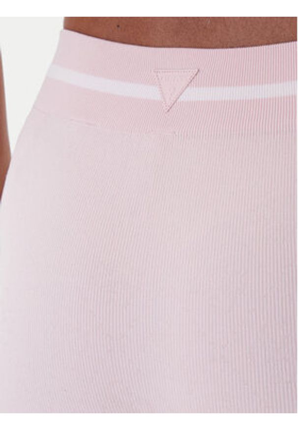 Guess Legginsy V6RB05 Z4692 Różowy Slim Fit. Kolor: różowy. Materiał: syntetyk