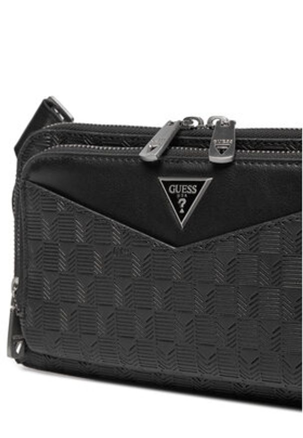 Guess Saszetka HMSIDE P5114 Czarny. Kolor: czarny. Materiał: skóra