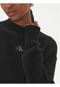 Calvin Klein Jeans Sweter J20J223609 Czarny Loose Fit. Kolor: czarny. Materiał: bawełna #3