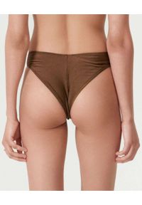 NOIRE SWIMWEAR - Dół od bikini V-Shape Bronzite. Stan: obniżony. Kolor: brązowy. Materiał: tkanina