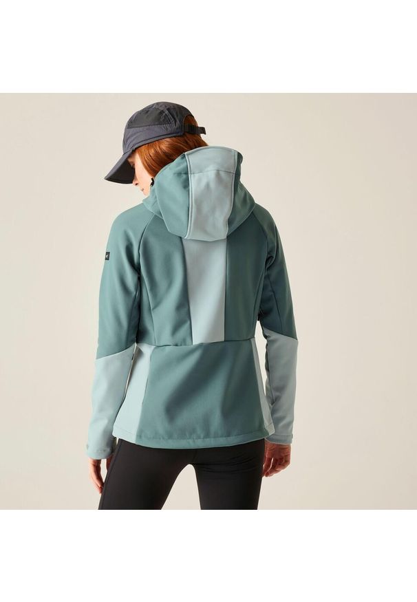 Regatta - Kurtka damska softshell wodoodporny Desoto. Kolor: niebieski. Materiał: softshell. Sport: turystyka piesza