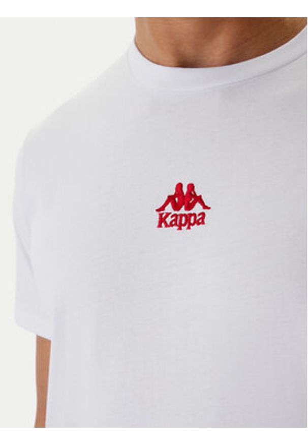 Kappa T-Shirt 382J2QW Biały Regular Fit. Kolor: biały. Materiał: bawełna