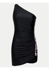 Karl Lagerfeld - KARL LAGERFELD Sukienka koktajlowa 240W2223 Czarny Skinny Fit. Typ kołnierza: dekolt w karo. Kolor: czarny. Materiał: syntetyk. Styl: wizytowy #4