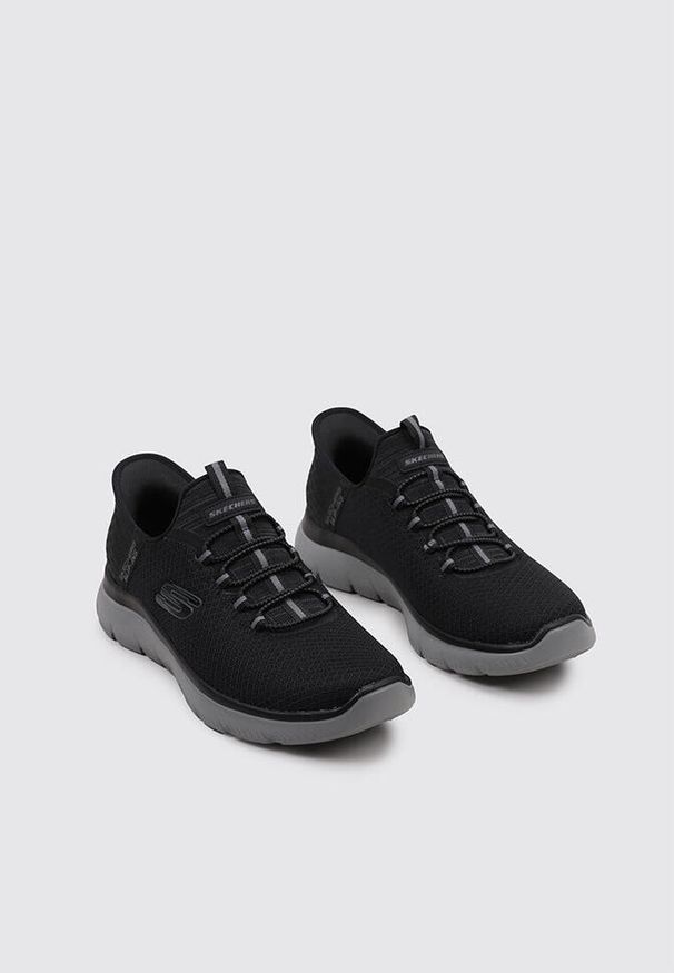skechers - Buty sportowe Sneakersy męskie, Slip-Ins Summits - High Range. Kolor: wielokolorowy, szary, czarny. Sport: turystyka piesza