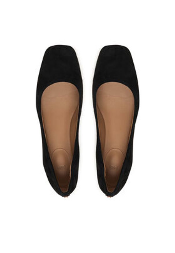 BOSS Baleriny Luara 50557648 Czarny. Kolor: czarny. Materiał: skóra, zamsz