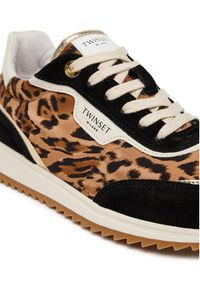TwinSet - TWINSET Sneakersy 252TCP028 Brązowy. Kolor: brązowy. Materiał: zamsz, skóra #6
