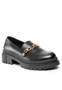 DeeZee Loafersy HL995-1 Czarny. Kolor: czarny. Materiał: skóra