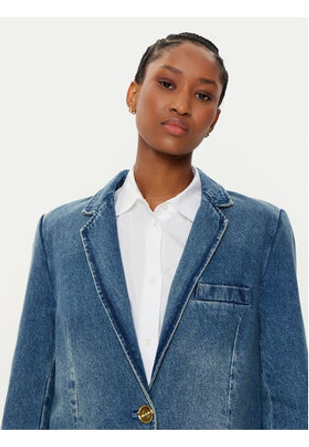 MICHAEL Michael Kors Marynarka MR510A7FAU Niebieski Relaxed Fit. Kolor: niebieski. Materiał: bawełna