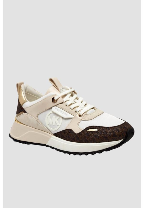 Michael Kors - MICHAEL KORS Białe sneakersy damskie Theo Trainer, Rozmiar 39. Okazja: na co dzień. Kolor: biały