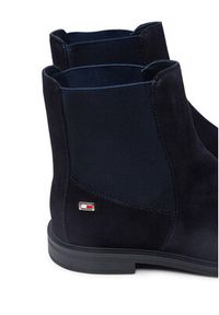TOMMY HILFIGER - Tommy Hilfiger Sztyblety FW0FW08176 Granatowy. Kolor: niebieski. Materiał: skóra, zamsz #4