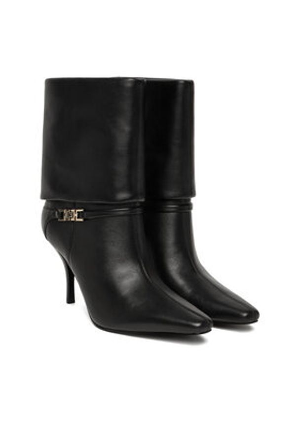 Guess Botki FLFNXX LEA10 Czarny. Kolor: czarny. Materiał: skóra