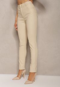 Renee - Jasnobeżowe Spodnie Skinny Push Up Zilli. Kolekcja: plus size. Kolor: beżowy #4