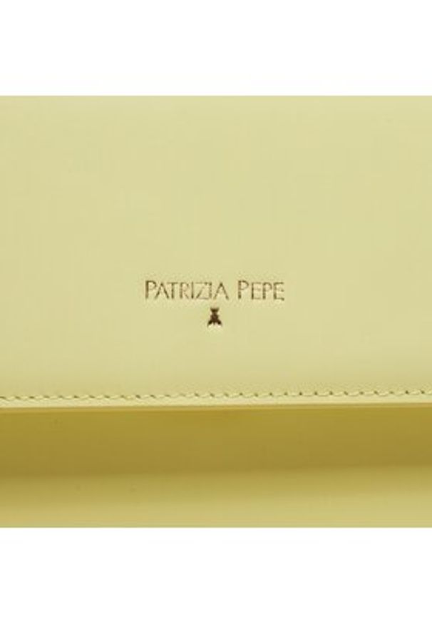 Patrizia Pepe Torebka 8B0072/L095-Y430 Żółty. Kolor: żółty. Materiał: skórzane