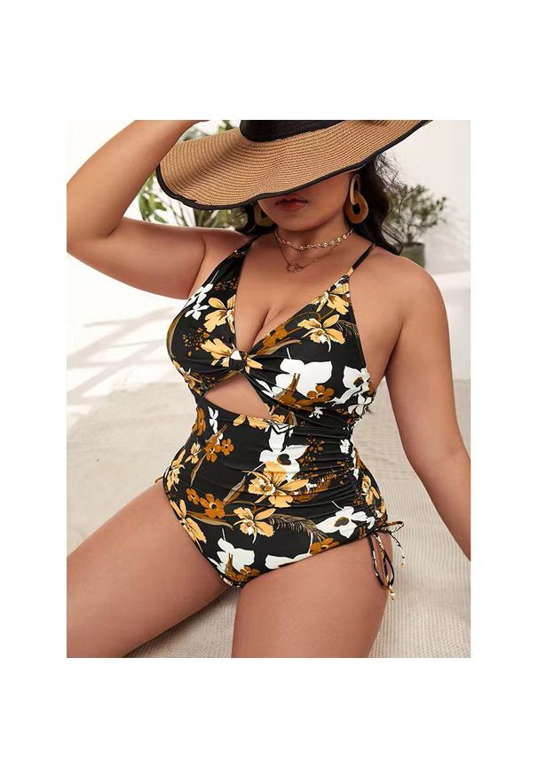 Intica - Kostium kąpielowy jednoczęściowy z wycięciem na lato Sadika. Kolor: wielokolorowy. Materiał: tkanina, materiał