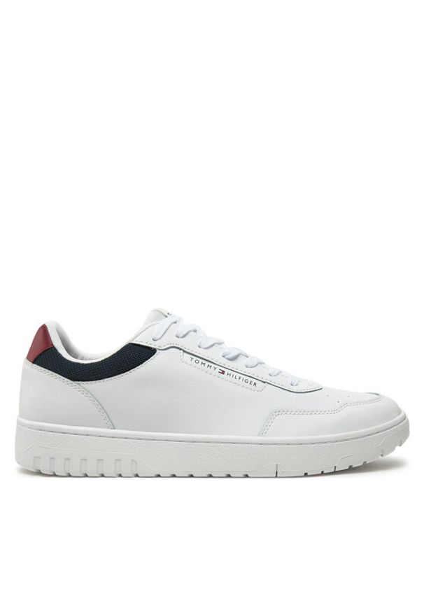 TOMMY HILFIGER - Tommy Hilfiger Sneakersy Th Basket Core Lite Lth FM0FM05369 Biały. Kolor: biały. Materiał: skóra