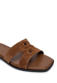 BOSS Klapki Charlize 50563333 Beżowy. Kolor: beżowy. Materiał: zamsz, skóra #3