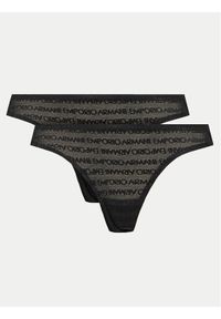 Emporio Armani Underwear Komplet 2 par fig brazylijskich 163337 3F204 00020 Czarny. Kolor: czarny. Materiał: syntetyk